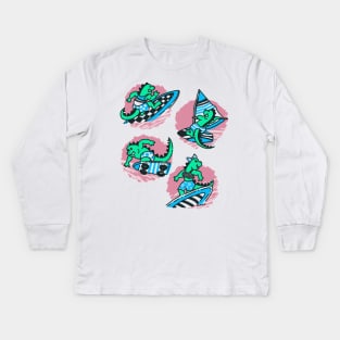 Epic Iguanas (Super Cool Version) Kids Long Sleeve T-Shirt